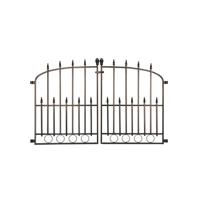 金属製の装飾的な庭のフェンス